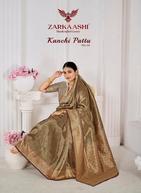 Kanchi Pattu Vol 02 By Zarkaashi Banarasi Zari Tissue Saree Wholesale Price In Surat